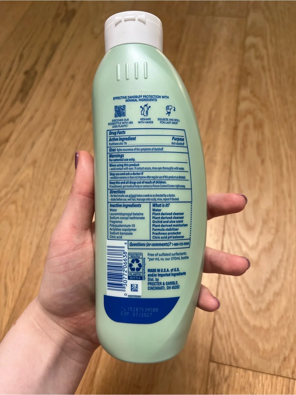 New Head & Shoulders Bare & Pure Dandruff Hydrating Shampoo